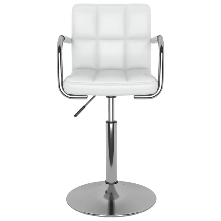 Eetkamerstoelen 2 St Draaibaar Kunstleer Wit
