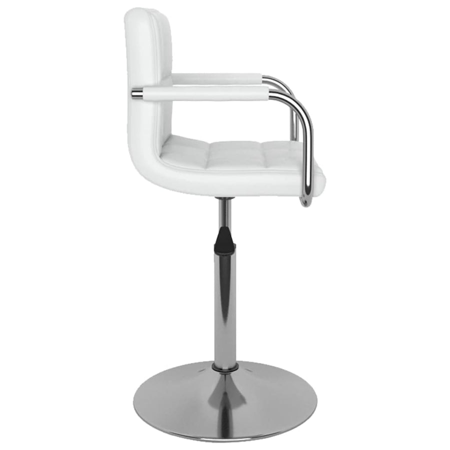 Eetkamerstoelen 2 St Draaibaar Kunstleer Wit