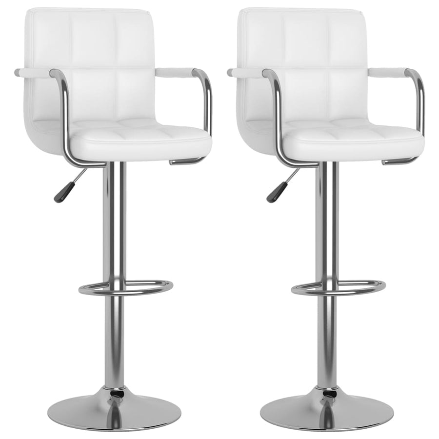 Barstoelen Kunstleer 2 Wit