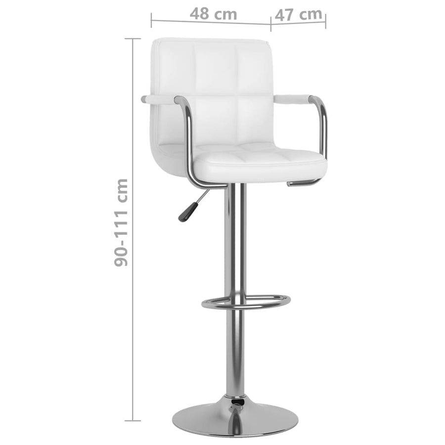 Barstoelen Kunstleer 2 Wit
