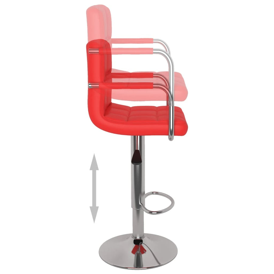 Barstoelen 2 St Kunstleer Rood