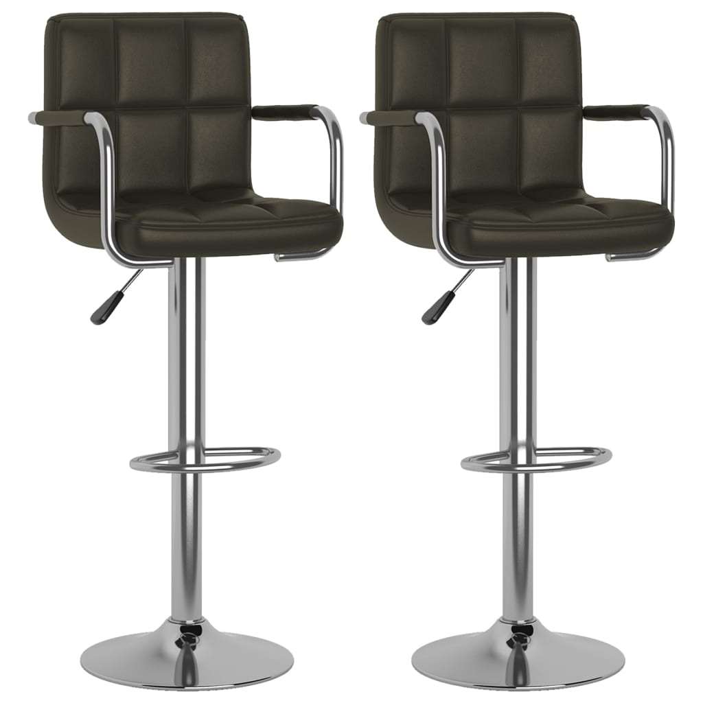 Barstoelen Kunstleer 2 Bruin