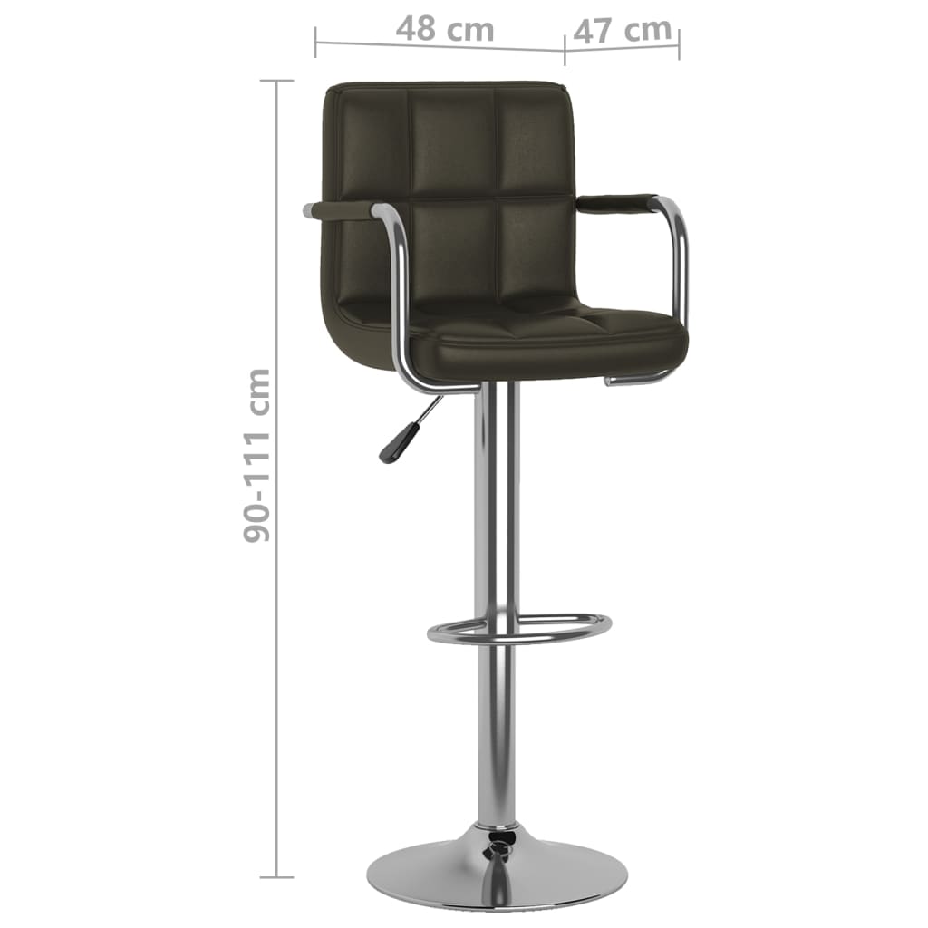 Barstoelen Kunstleer 2 Bruin