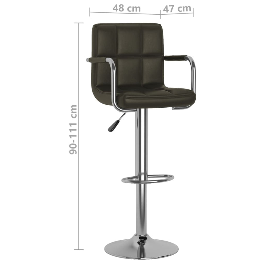 Barstoelen Kunstleer 2 Bruin