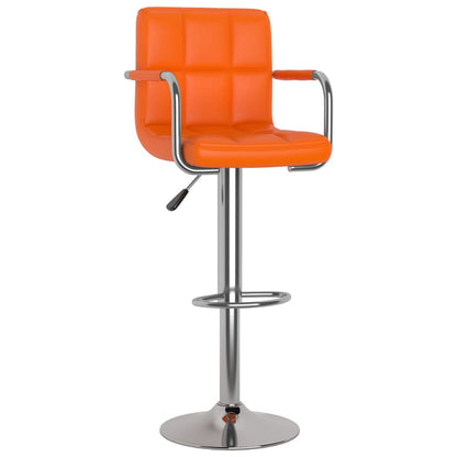 Barkrukken 2 st kunstleer oranje
