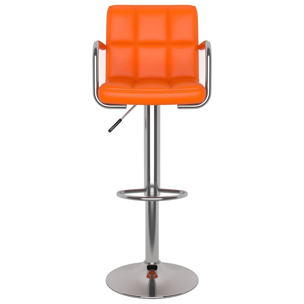 Barkrukken 2 st kunstleer oranje