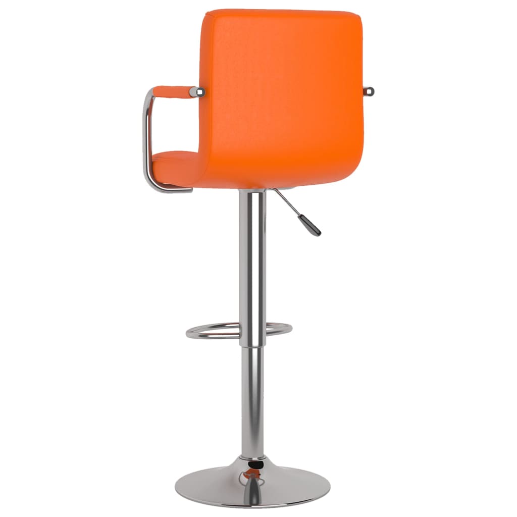 Barkrukken 2 st kunstleer oranje