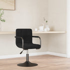 Barkruk fluweel zwart in hoogte verstelbaar 48x47x71-85.5 cm