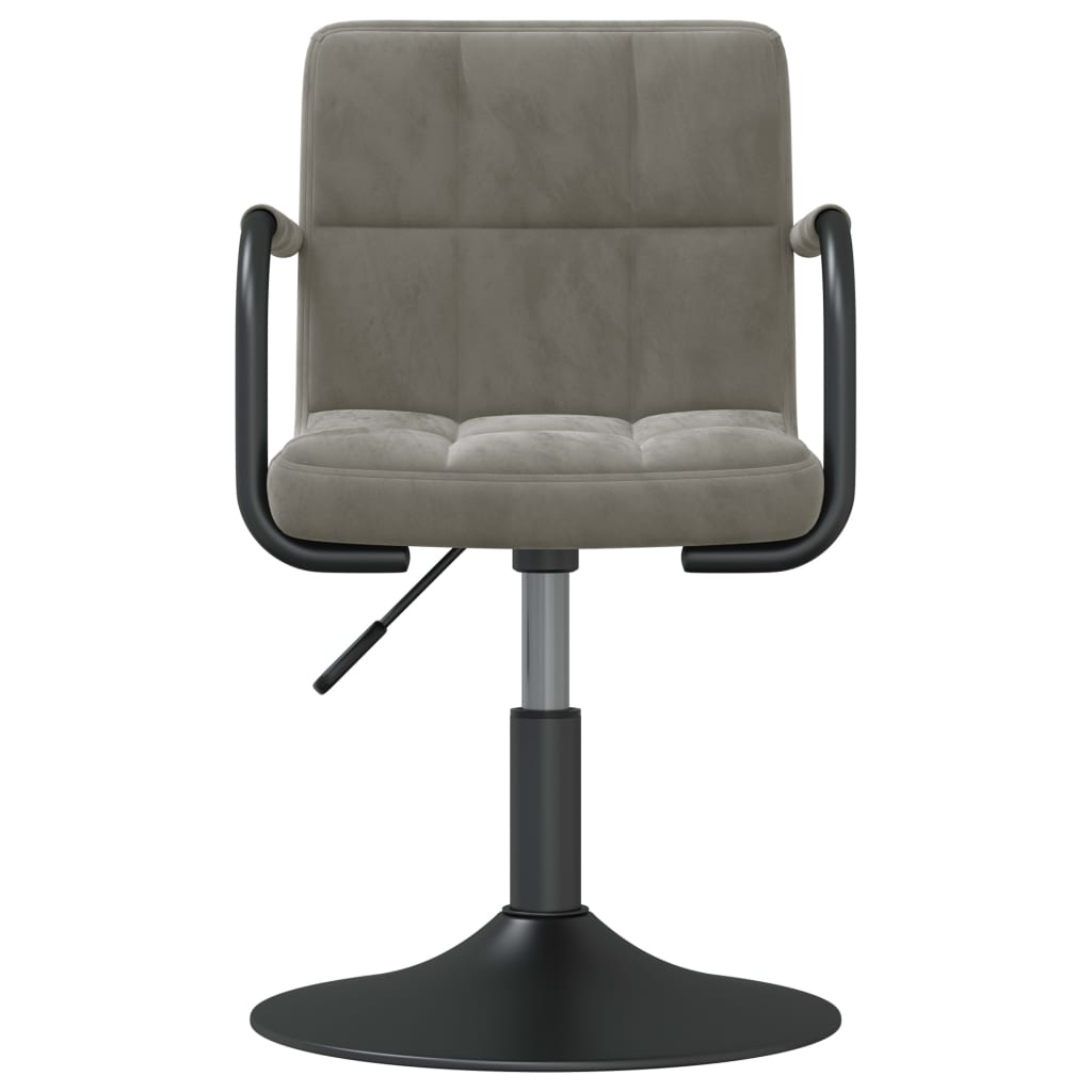 Eetkamerstoelen Draaibaar 2 St Fluweel Lichtgrijs