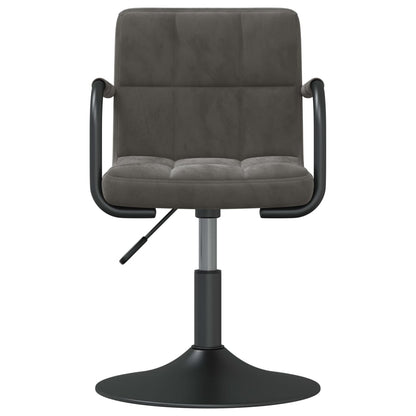 Eetkamerstoelen Draaibaar 2 St Fluweel Donkergrijs