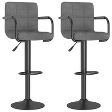 Barkrukken 2 St Stof Lichtgrijs