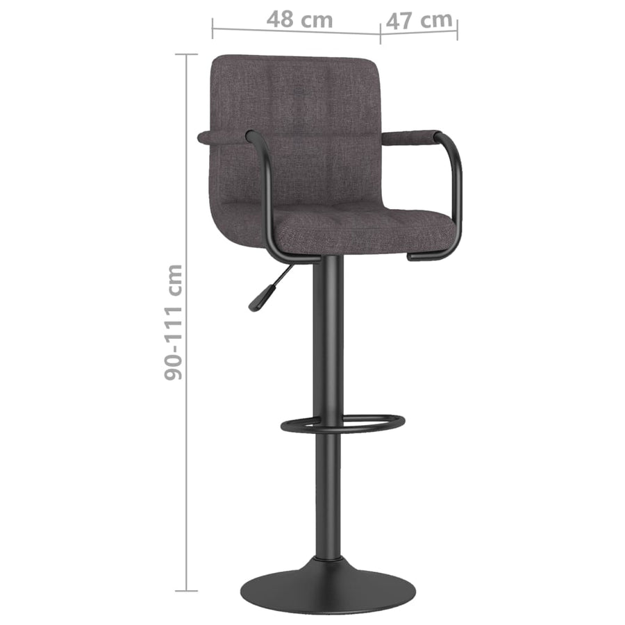 Barkrukken 2 St Stof Taupe