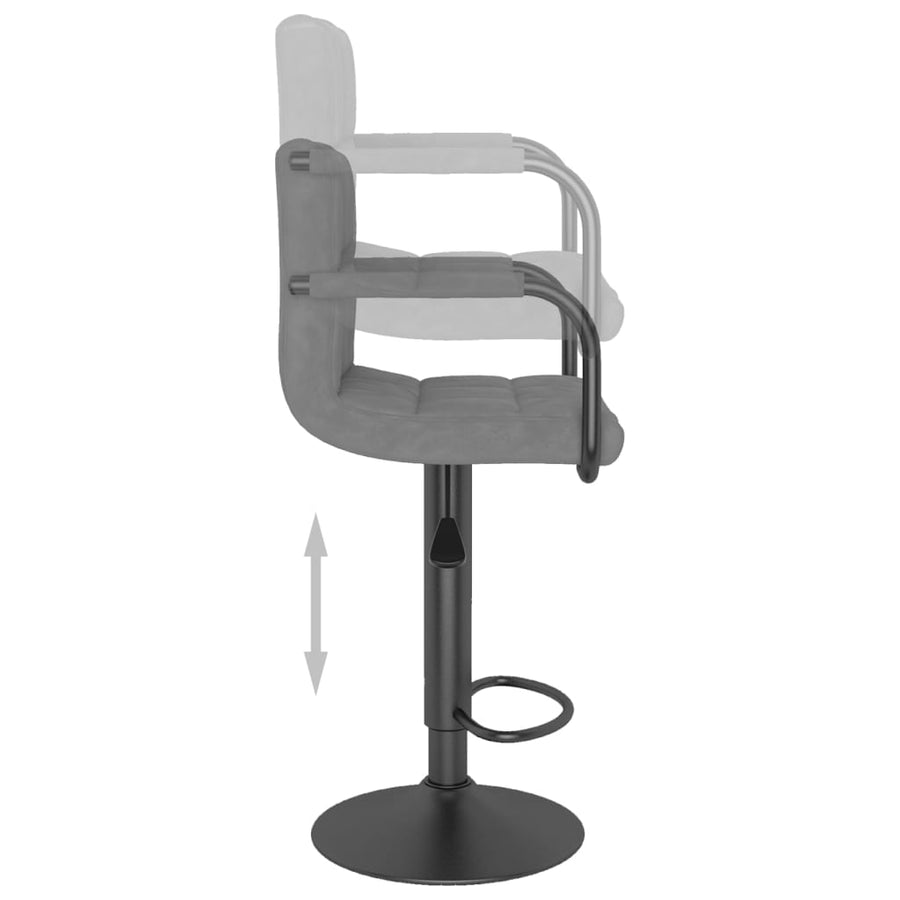 Barkruk Fluweel Lichtgrijs 1