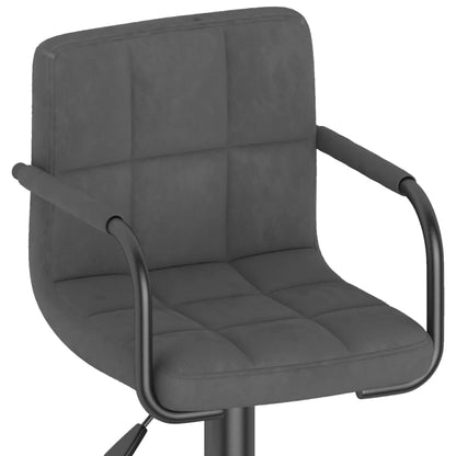 Barkruk Fluweel Donkergrijs 1