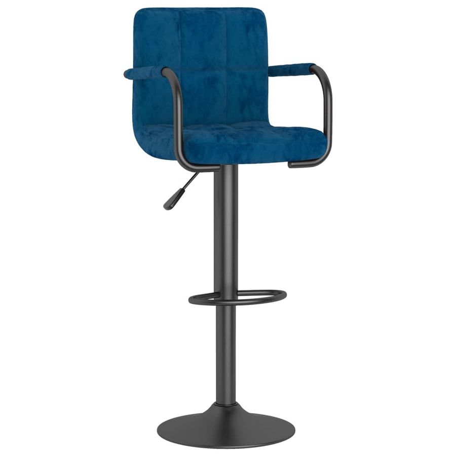 Barkruk fluweel blauw