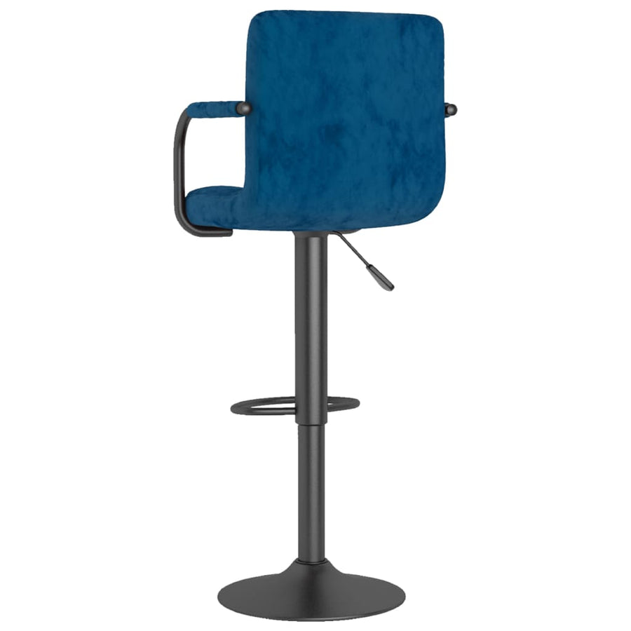 Barkruk fluweel blauw