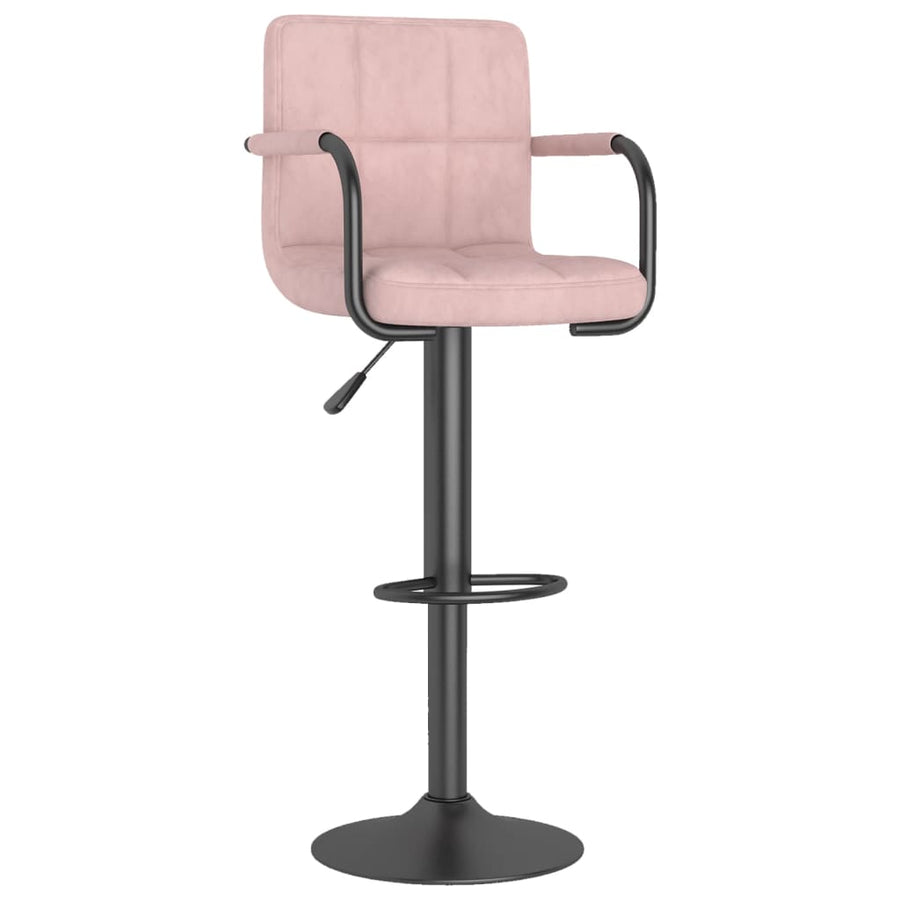 Barkruk Fluweel Roze 1