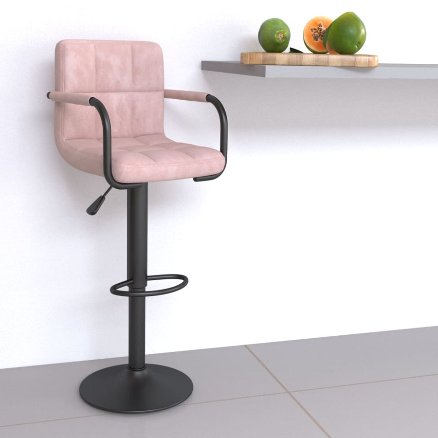 Barkruk Fluweel Roze 1