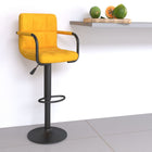 Velvet bar stool mustard yellow