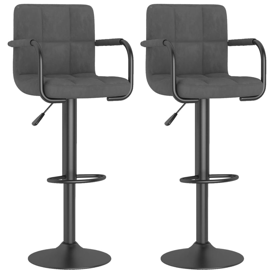 Barkrukken Fluweel Donkergrijs