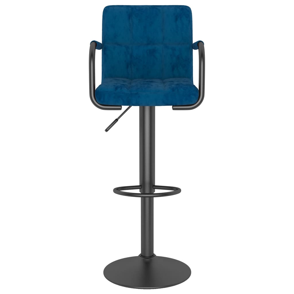 Barkrukken 2 st fluweel blauw