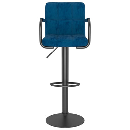 Barkrukken 2 st fluweel blauw