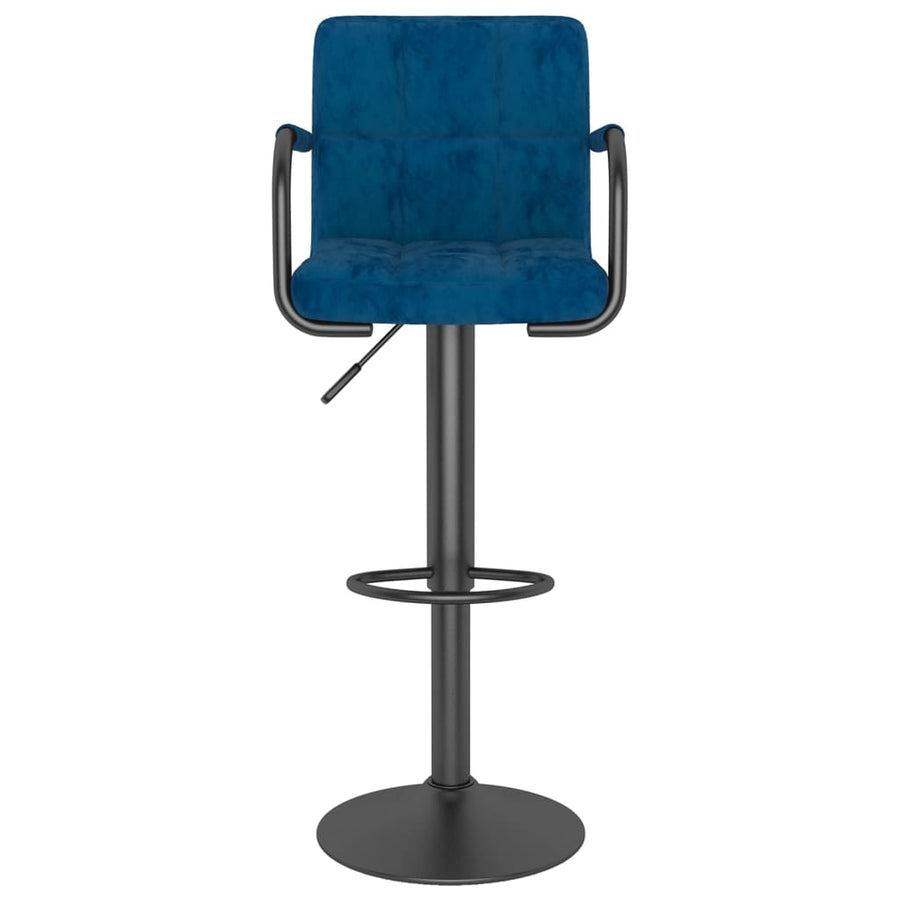 Barkrukken 2 st fluweel blauw