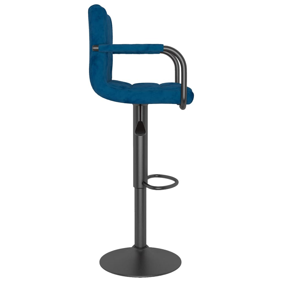 Barkrukken 2 st fluweel blauw