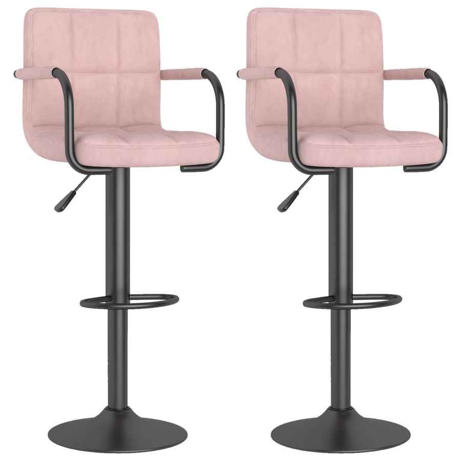 Barkrukken 2 St Fluweel Roze
