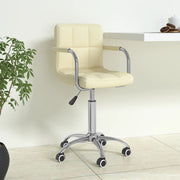 Kantoorstoel stof crèmekleurig 74-86 cm