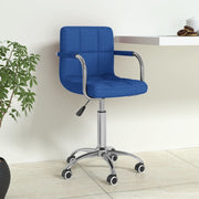 Bureaustoel stof blauw draaibaar 50x47x74-86 cm