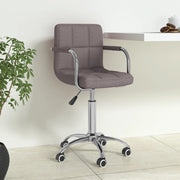 Kantoorstoel draaibaar stof taupe 74-86 cm