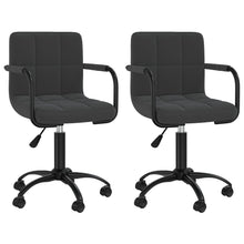 Eetkamerstoelen Draaibaar 2 St Fluweel Zwart