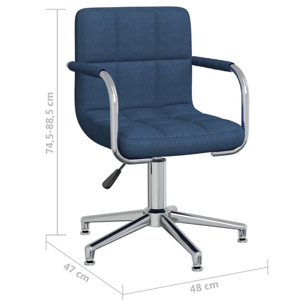 Kantoorstoel Draaibaar Stof Blauw