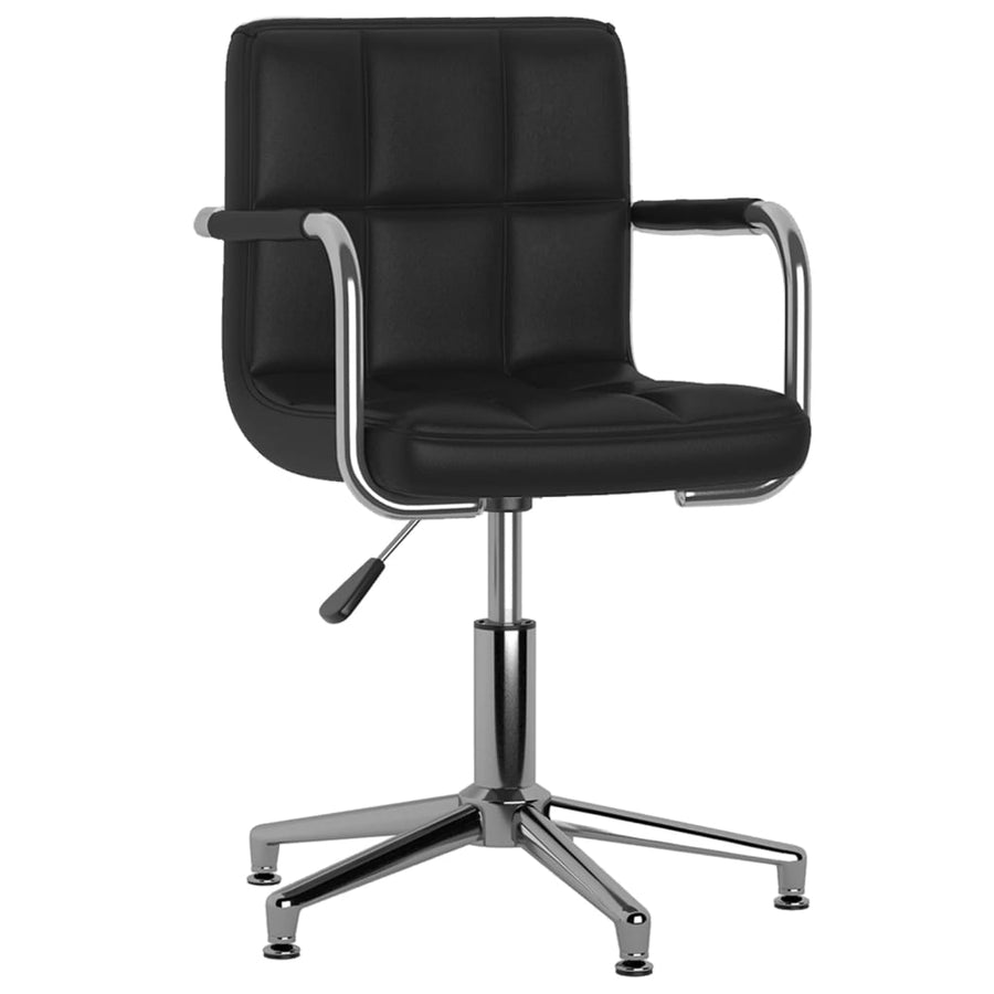 Eetkamerstoelen Draaibaar 2 St Kunstleer Zwart