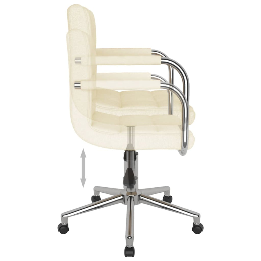 Kantoorstoel Draaibaar Stof Crèmekleurig