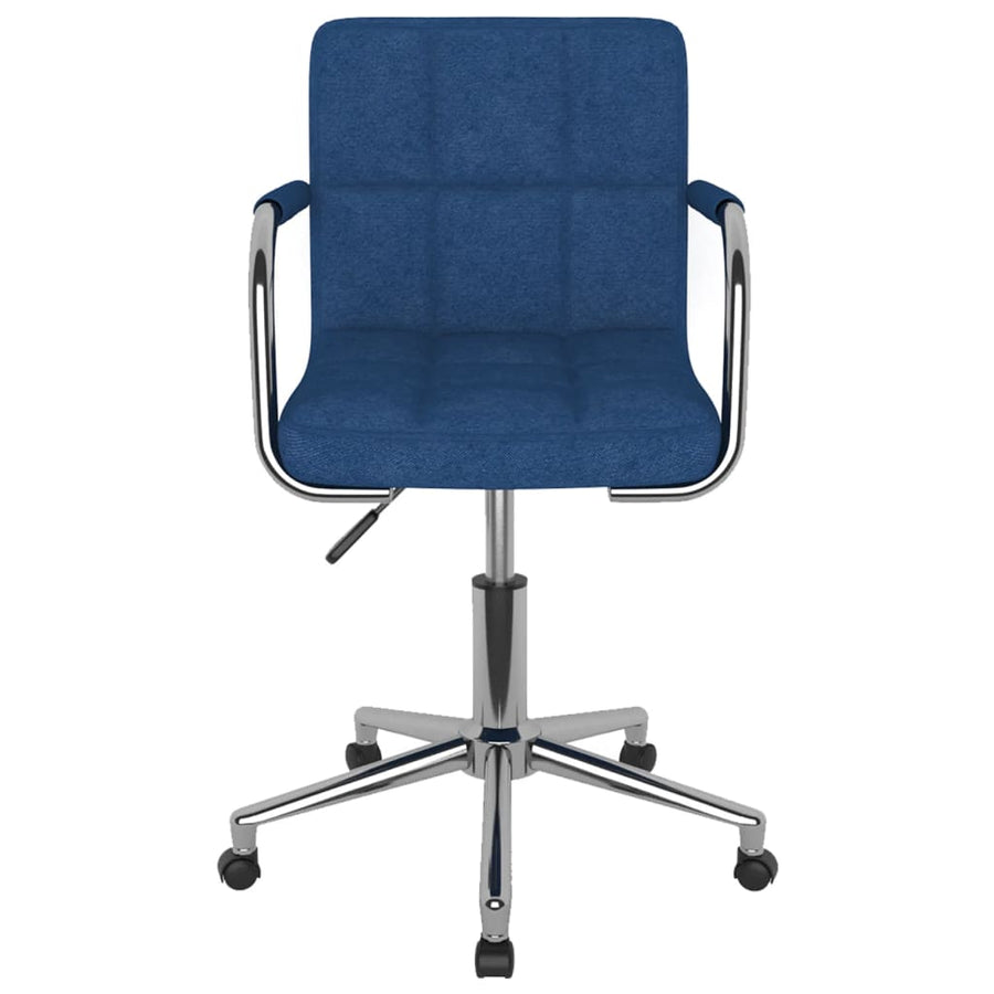 Kantoorstoel draaibaar stof blauw