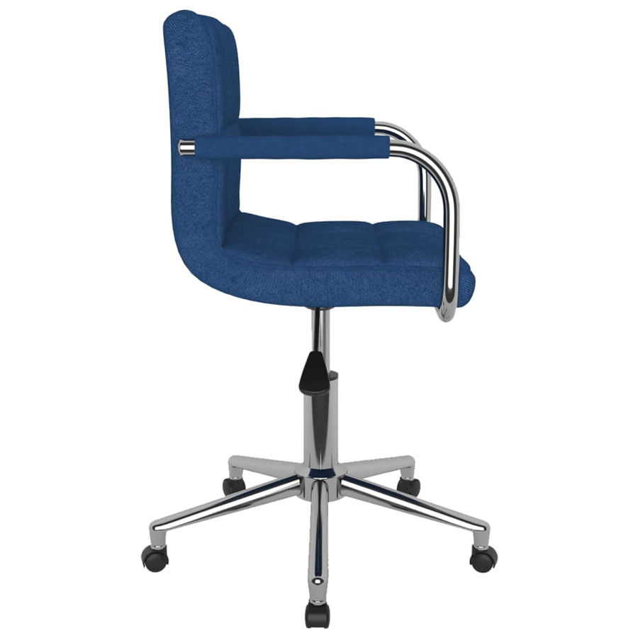 Kantoorstoel draaibaar stof blauw