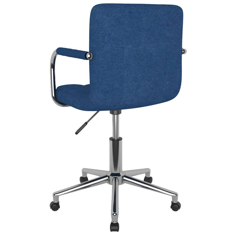 Kantoorstoel draaibaar stof blauw