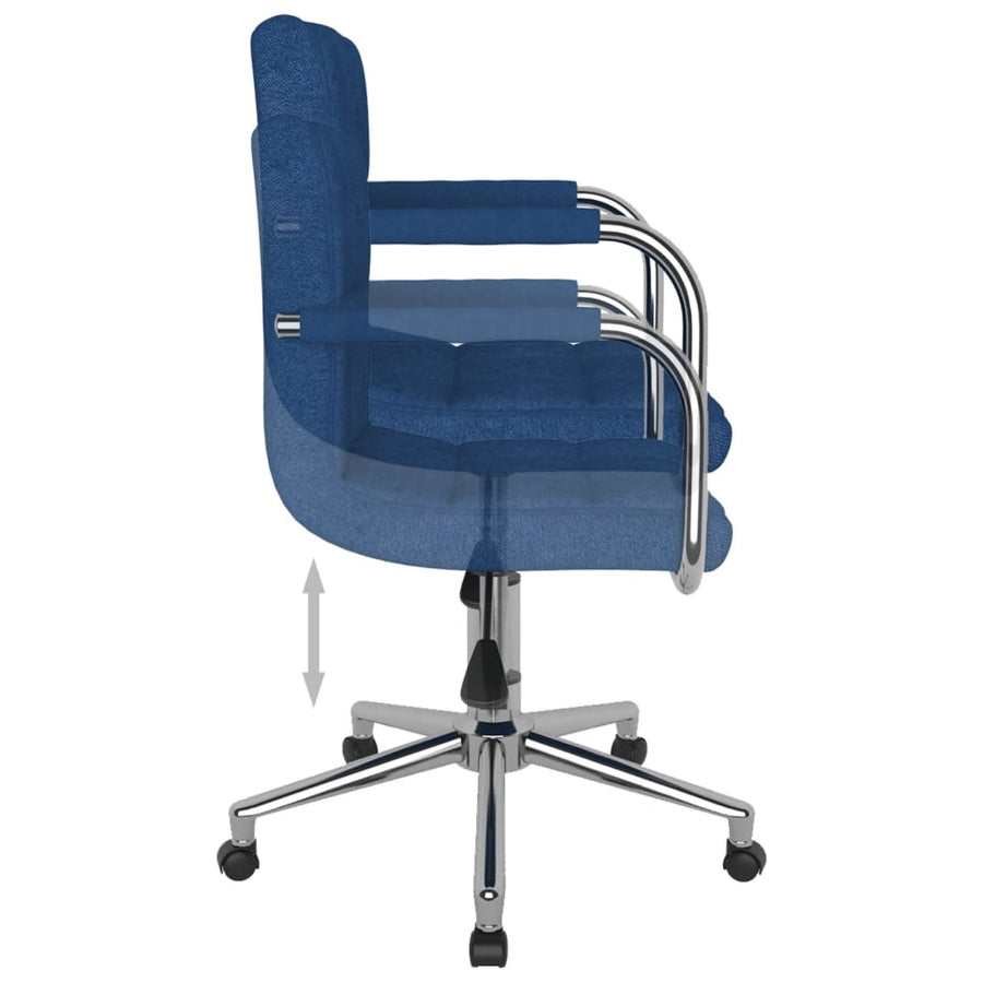 Kantoorstoel draaibaar stof blauw