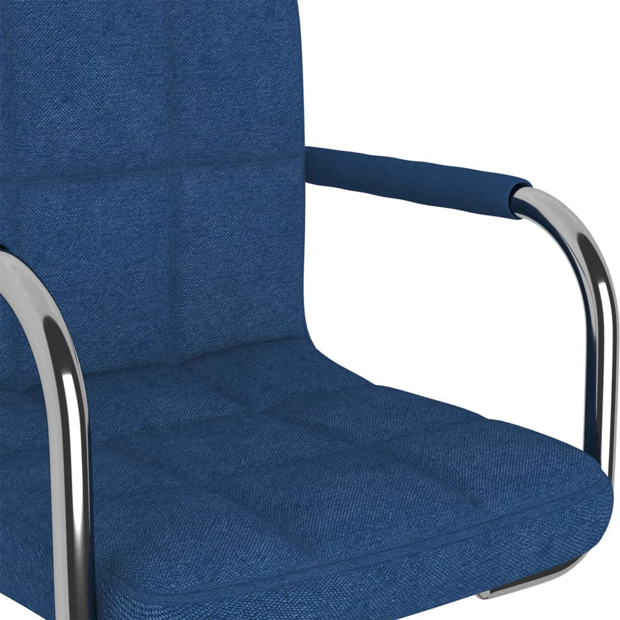 Kantoorstoel draaibaar stof blauw