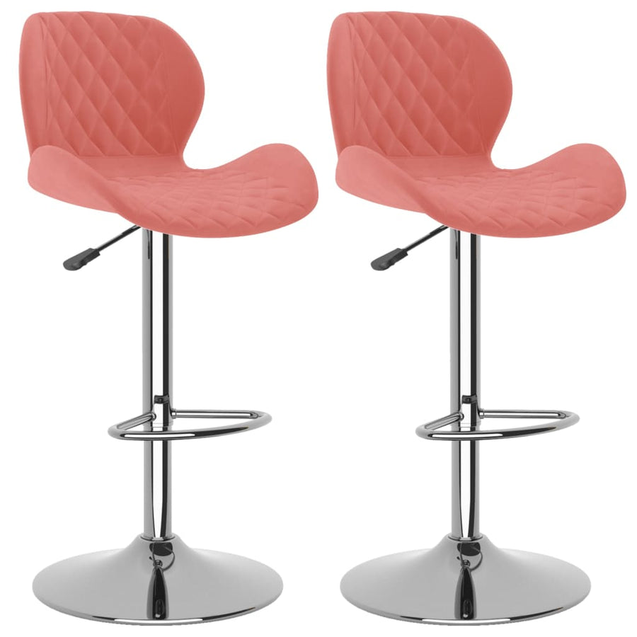 Barkrukken 2 St Fluweel Roze