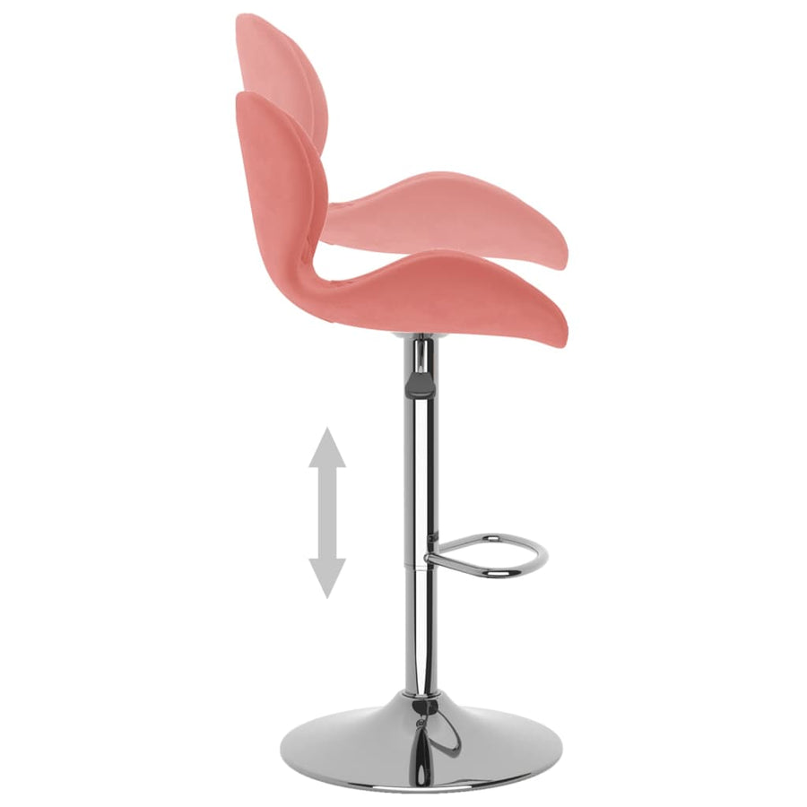 Barkrukken 2 St Fluweel Roze