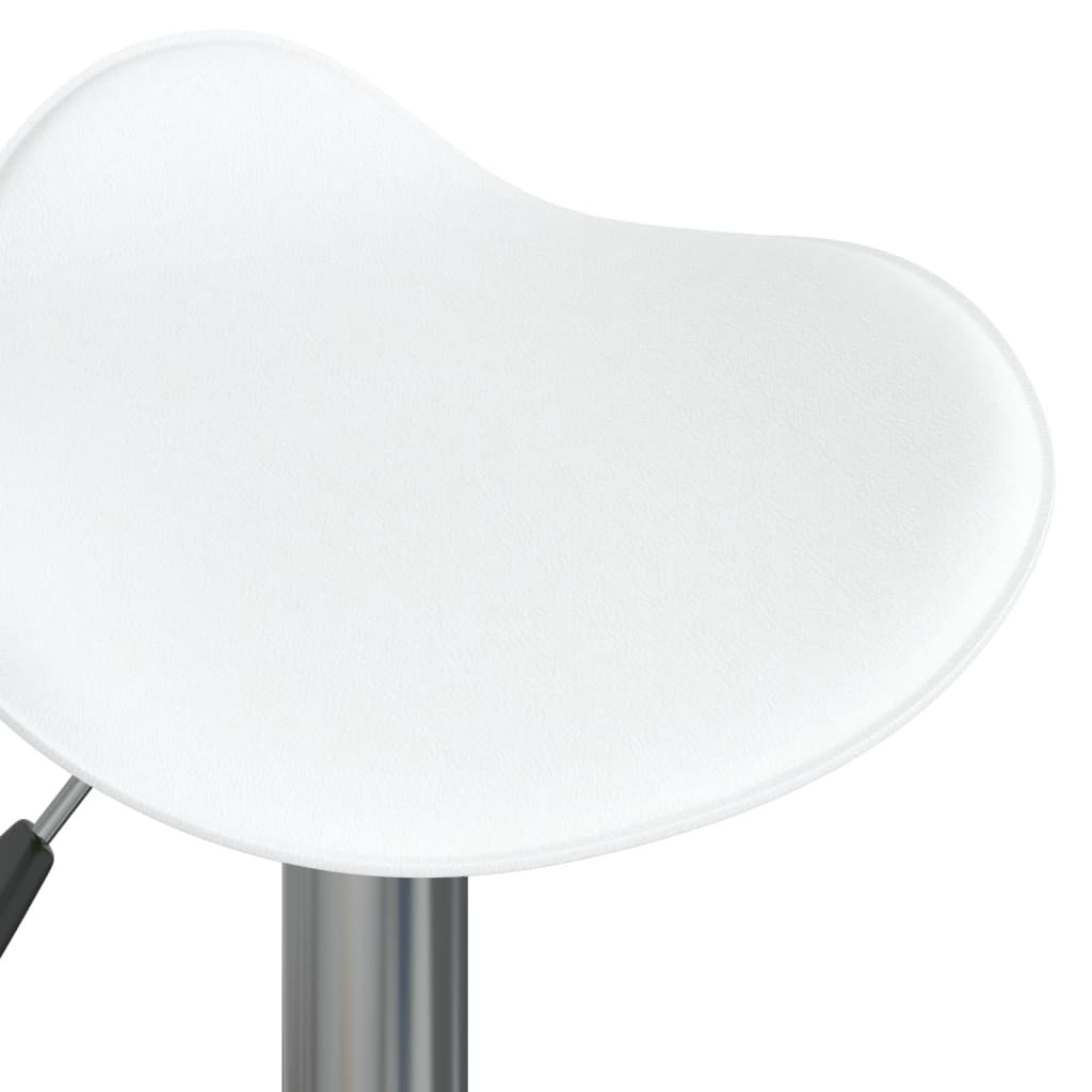 Barkruk Verchroomd Staal En Kunstleer 2 Wit