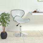 Barkruk kunstleer wit 45,5x45x(61-76) cm