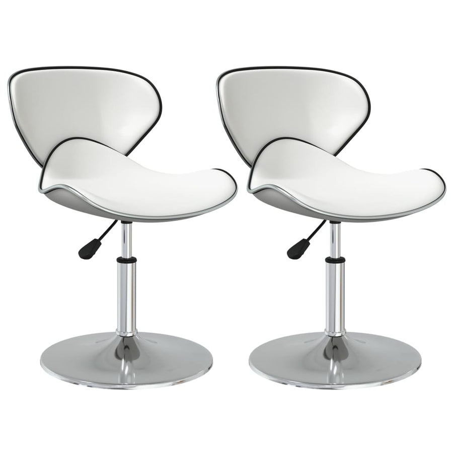 Eetkamerstoelen 2 St Kunstleer Wit