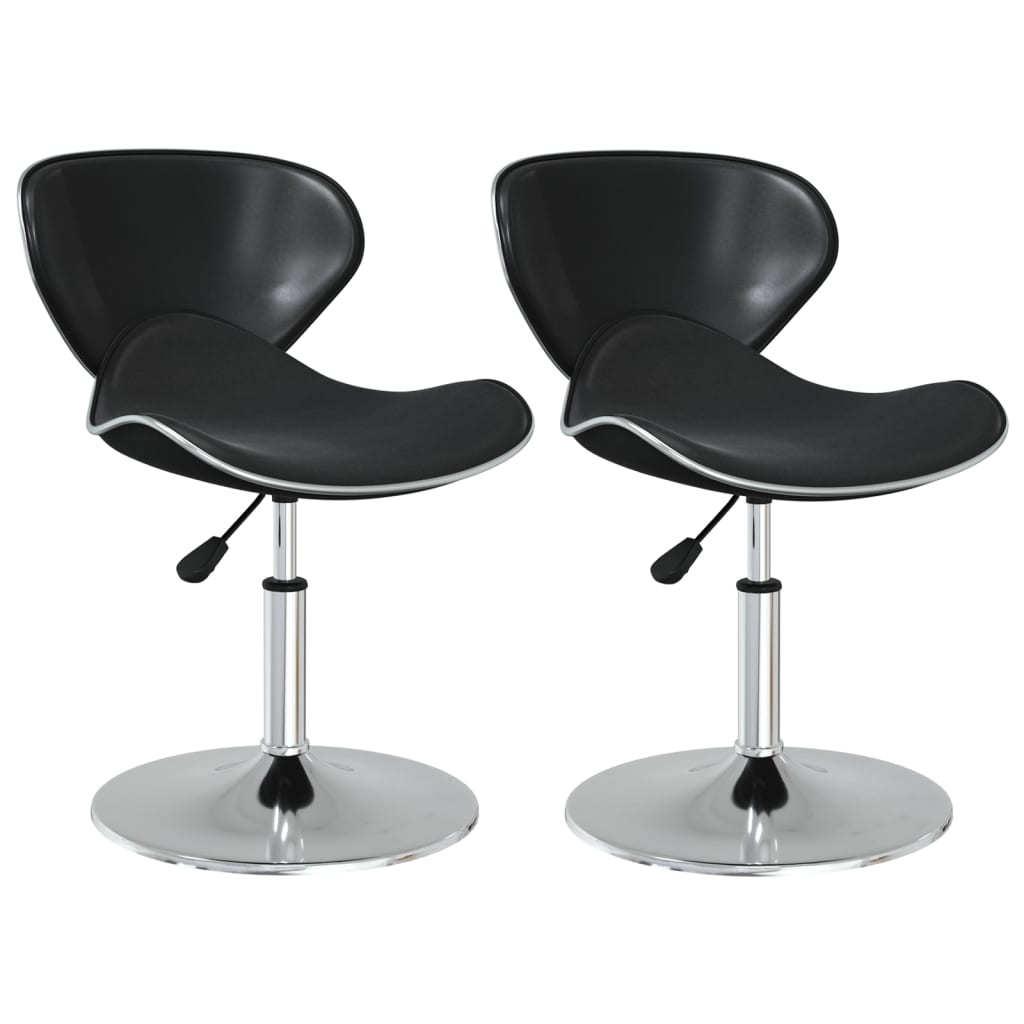 Eetkamerstoelen 2 St Kunstleer Zwart