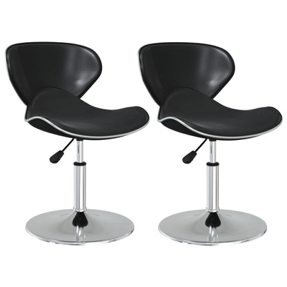 Eetkamerstoelen 2 St Kunstleer Zwart