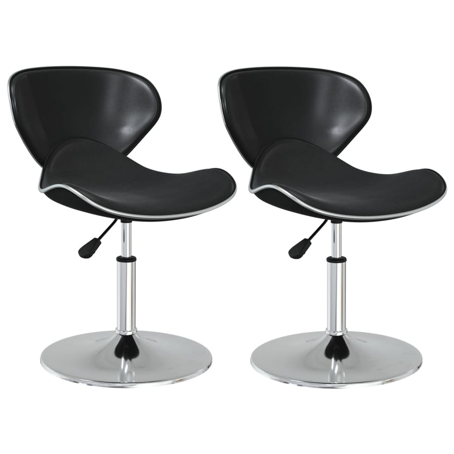 Eetkamerstoelen 2 St Kunstleer Zwart