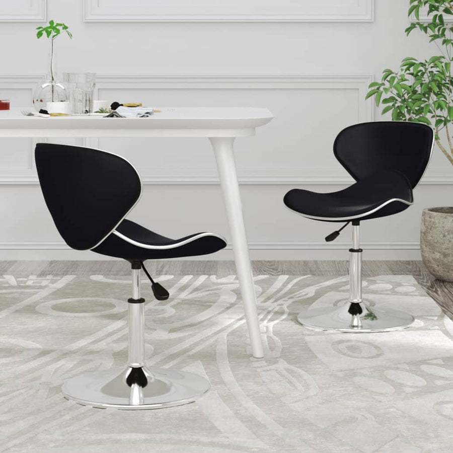Eetkamerstoelen 2 St Kunstleer Zwart